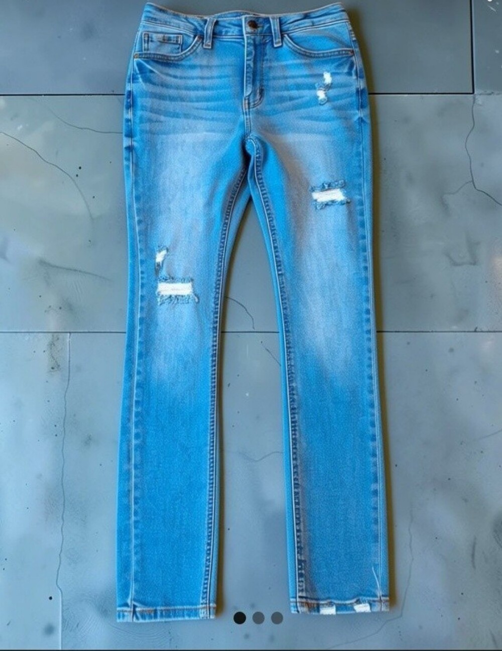 a.n.a Light Blue Distressed Skinny Jeans